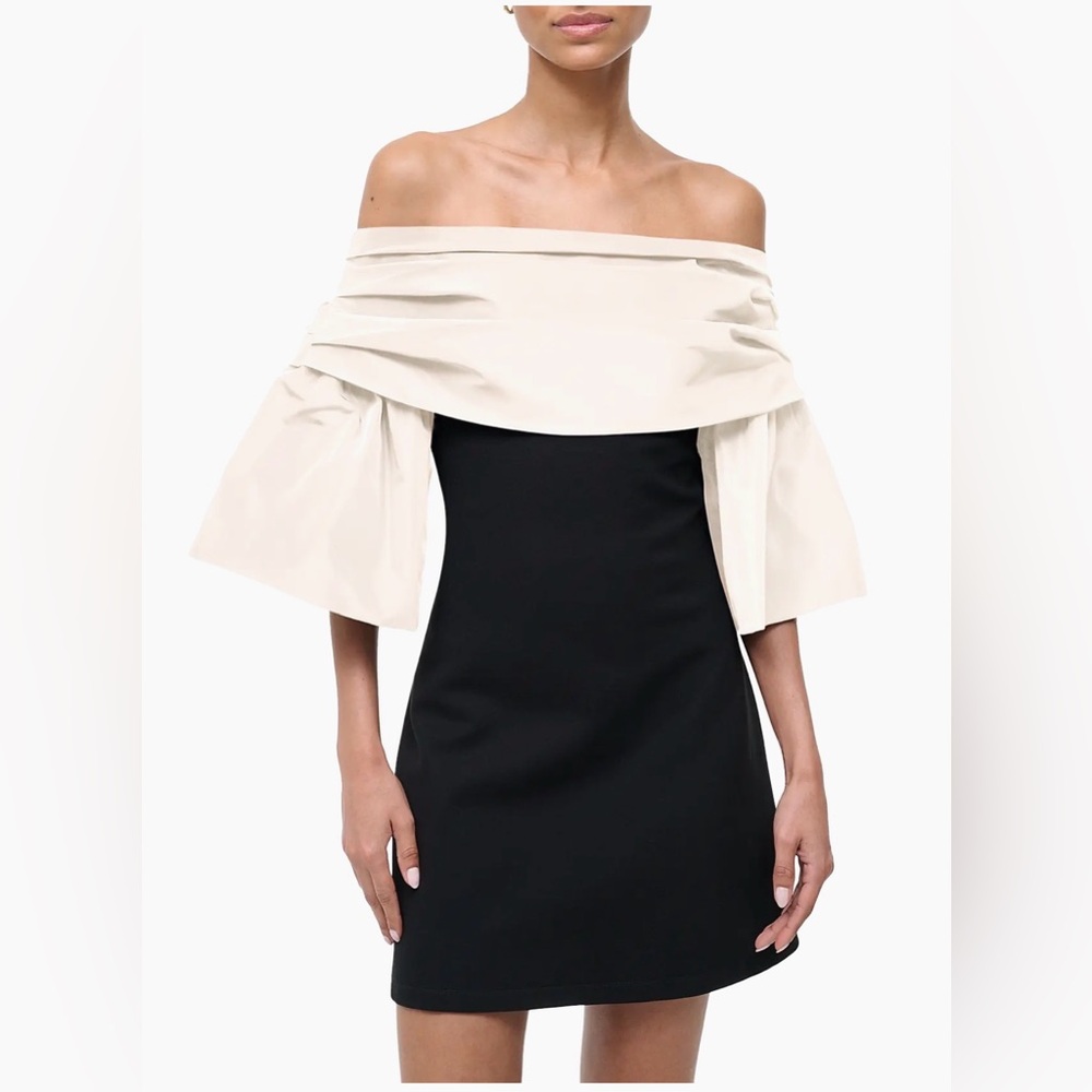 Staud Harper Dress Black & Ivory